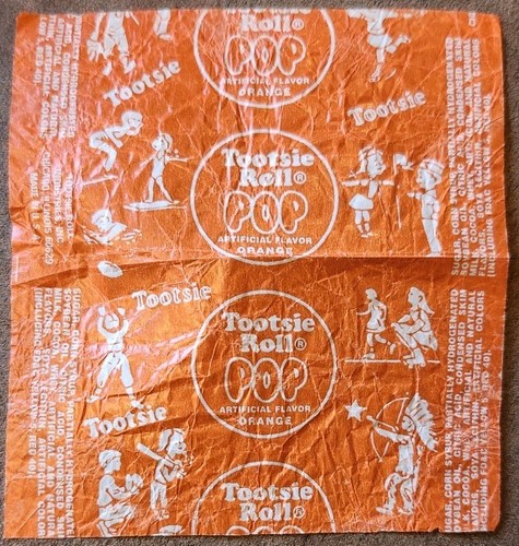 Vtg tootsie roll pop wrapper - roll,